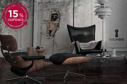 15% cashback в магазинах мебели и товаров для дома Roomers